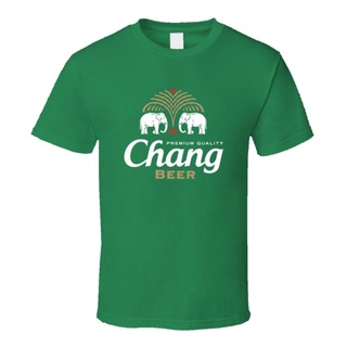 【ใหม่】เสื้อยืดฤดูร้อนhotขายดี Gildan เสื้อยืดผ้าฝ้าย 100% พิมพ์ลายกราฟฟิค Chang Premium beer ของขวัญวันเกิด สําหรับผู้ชา