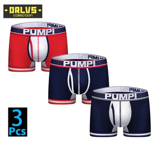 3Pcs Men Boxers Underwear Citton Multi Color Comfortable Shorts Solid PUMP H399