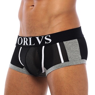 Orlvs ใหม่ กางเกงบ็อกเซอร์ขาสั้น เซ็กซี่ สีพื้น สําหรับผู้ชาย OR92