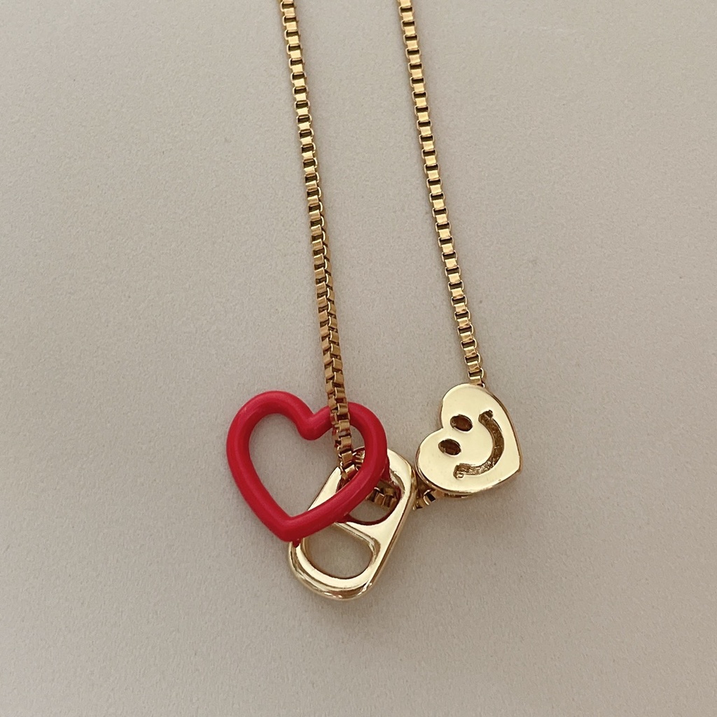 ราคาและรีวิวHadesories Smiley Heart Charm ชาร์มรูปหัวใจยิ้มสีทอง (เฉพาะชาร์ม)