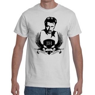 T-shirt  เสื้อยืดแขนสั้น คอกลม พิมพ์ลาย Johnny Hallyday Tribute แฟชั่นยอดนิยมS-5XL