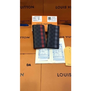 Hiend LV กระเป๋าตังค์ใบยาว กระเป๋าตังค์ผู้ชาย ลายตาราง