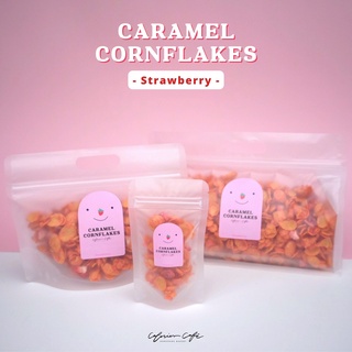 คอนเฟลกคาราเมล รสสตอเบอรี่ หวานน้อยกรอบอร่อย สดใหม่ทุกออเดอร์ | Strawberry Cornflakes