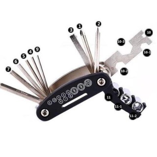 ภาพขนาดย่อของภาพหน้าปกสินค้าLee Bicycle ชุดเครื่องมือซ่อม จักรยาน แบบพกพา Bike Repair Tool Kit (Black) 16 in 1 จากร้าน leebicycle บน Shopee