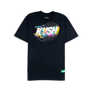 เสือยืดผู้ชาย - เสื้อยืดคลาสสิก KUSH Co. VIBE (สีดํา)