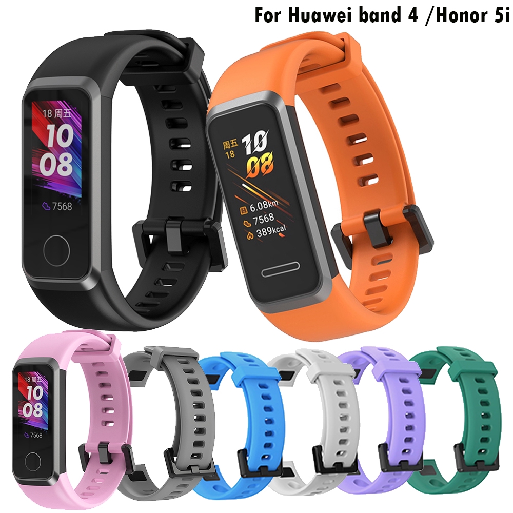 ภาพหน้าปกสินค้าสายนาฬิกาข้อมือซิลิโคนสําหรับ huawei band 4 smart wristband For Huawei Honor band