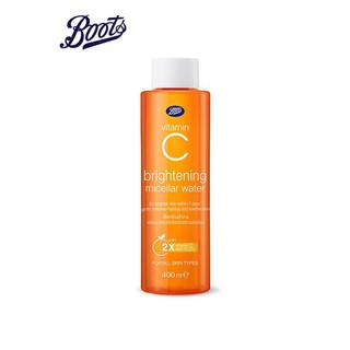 ลบเมคอัพสะอาด อ่อนโยนต่อผิว BOOTS VITAMIN C บู๊ทส์ วิตามินซี ไบร์ทเทนนิ่ง ไมเซลล่า วอเตอร์  400 มล