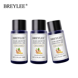 BREYLEE น้ํามันหอมระเหยเร่งการเจริญเติบโตของเส้นผม 3 ชิ้น