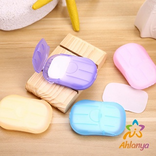 Ahlanya สบู่เเผ่น แบบพกพา หอมกลิ่นกุหลาบ  Paper soap