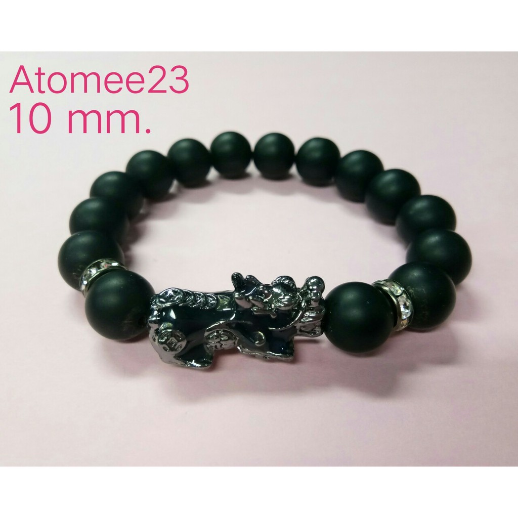 กำไลปี่เซียะ-หินนิลดำ-black-onyx-ขนาด-10-mm