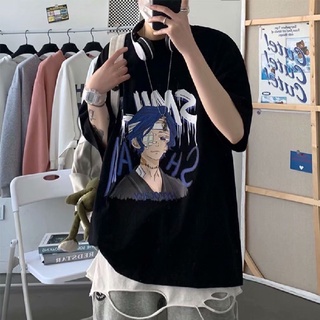 เสื้อยืดแขนสั้น พิมพ์ลายตัวอักษร ทรงหลวม ขนาดใหญ่ แฟชั่นฤดูร้อน สําหรับผู้ชาย และผู้หญิง