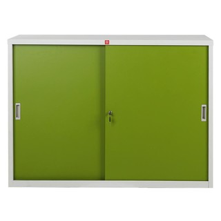 File cabinet CABINET STEEL KSS-120-GG GREEN Office furniture Home &amp; Furniture ตู้เอกสาร ตู้เหล็กบานเลื่อนทึบ KSS-120-GG
