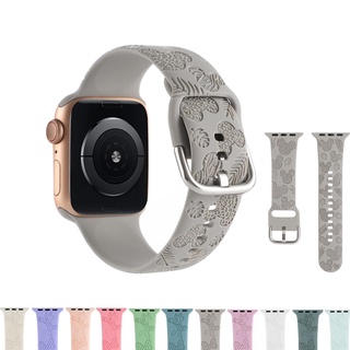 สินค้า สายนาฬิกาข้อมือซิลิโคน ลายการ์ตูนมิกกี้เมาส์ สําหรับ Apple Watch 38 มม. 40 มม. 41 มม. 42 มม. 44 มม. 45 มม. iWatch Series 8 7 6 SE 5 4 3 2 1