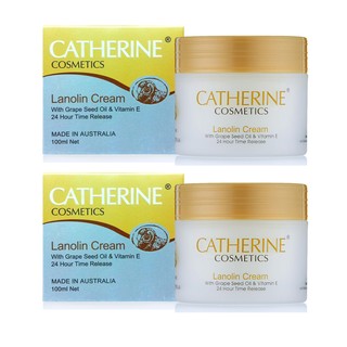 CATHERINE LANOLIN CREAM with Grape Seed Oil & vitamin E 100 ml. แพ็คคู่