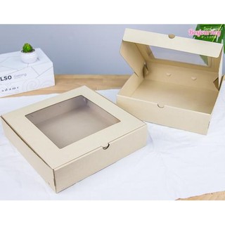 Boxjourney กล่องลูกฟูกพรีเมี่ยม มีหน้าต่าง 30x30x7.6 cm. (20 ใบ/แพค)