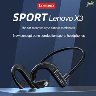Lenovo X3 Bone หูฟังบลูทูธไร้สาย กันน้ํา ออกแบบใหม่ สําหรับเล่นกีฬา 2021
