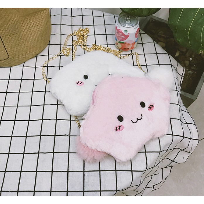 กระเป๋าสะพายข้าง-cloud-ขนนุ่ม-พร้อมส่ง