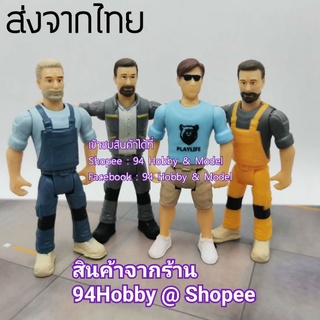 🇹🇭 [หุ่นซีรีย์-2] โมเดลหุ่น 7.5 cm. ขยับแขน-ขาได้ huina คนงาน ก่อสร้าง