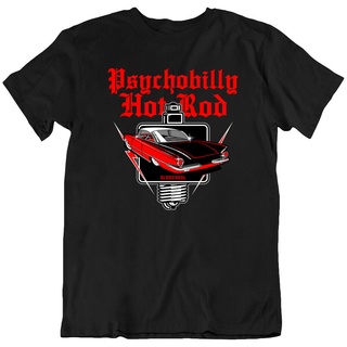 T-shirt  เสื้อยืด พิมพ์ลาย Psychobilly Hotrod สไตล์วินเทจ แฟชั่นคลาสสิก สําหรับผู้ชายS-5XL