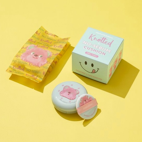 Innisfree No Sebum Mineral Pact 8.5g / Knotted No Sebum Powder Cushion