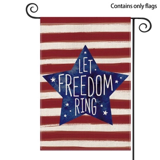 Outdoor Yard Gift Festival Home Decor Patio Double Sided American Independence Day Let Freedom Ring Garden Flag