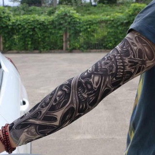 ปลอกแขน ถุงมือ กันแดด ลายสัก ถุงมือกัน UV Tattoo Glove ปลอกแขนกันแดด ถุงมือกันแดด