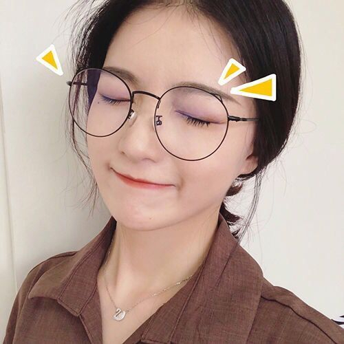 แว่นสายตาสั้นรุ่นใหม่-50-600-แว่นป้องกันสีฟ้าหูแมวน่ารักรุ่นเกาหลี