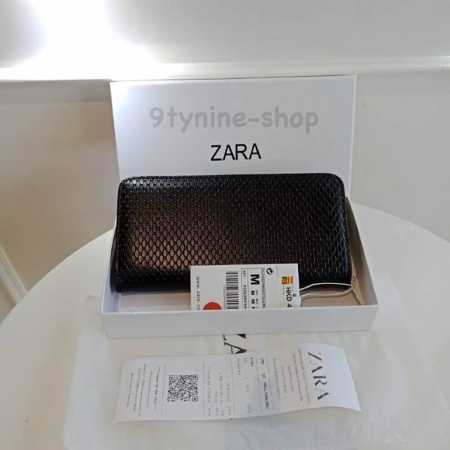 กระเป๋าสตางค์-zara-แท้-รุ่น-leather-classic-wallet