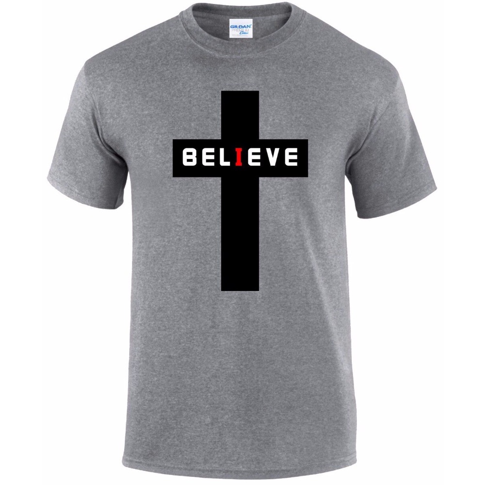 เสื้อยืดโอเวอร์ไซส์-bf-style-gildan-เสื้อยืด-ผ้าฝ้าย-100-พิมพ์ลาย-believer-christian-religious-jesus-christ-faith-born