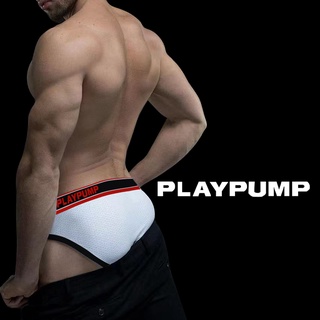 Playpump กางเกงชั้นในผ้าฝ้ายเอวต่ําระบายอากาศแบบแห้งเร็วสําหรับบุรุษ Pp9106