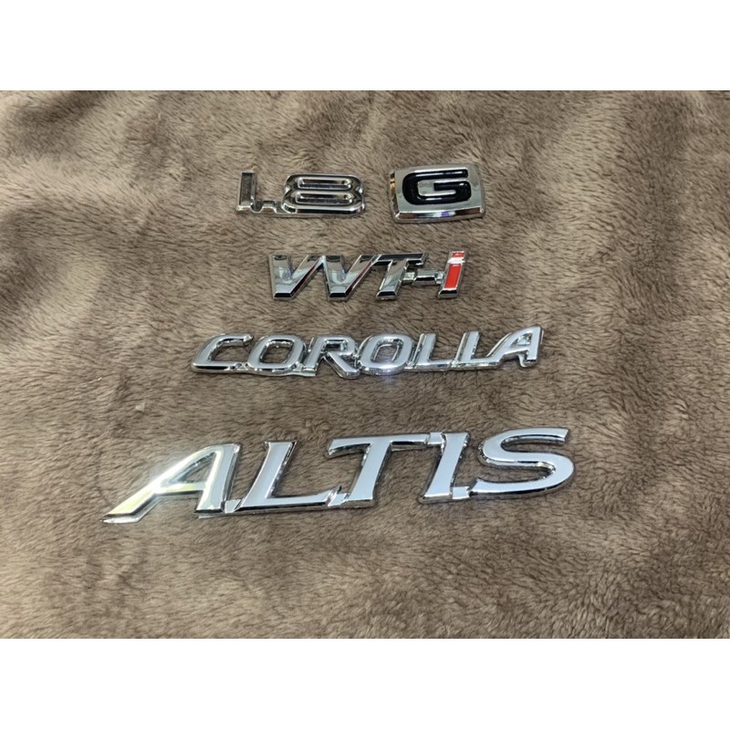 toyota-altis-05-ชุดอักษร-ท้าย-5-ชิ้น-1-8-g-vvti-corolla-altis