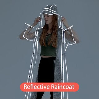 เสื้อโค้ทกันฝนพลาสติกสำหรับขี่รถจักรยานยนต์ EVA Fashion Raincoat