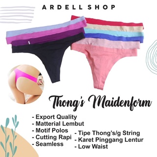 กางเกงชั้นใน ไร้รอยต่อ ลาย Bm Panties GSTRING MAIDENFORM สําหรับผู้หญิง