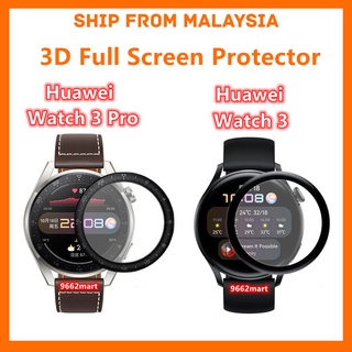 [ เต็มจอ ] Huawei GT3 46 มม. / 42 มม. / Watch 3 / Watch 3 Pro ฟิล์มกันรอยหน้าจอ ขอบโค้ง นิ่ม ฟิล์มป้องกัน