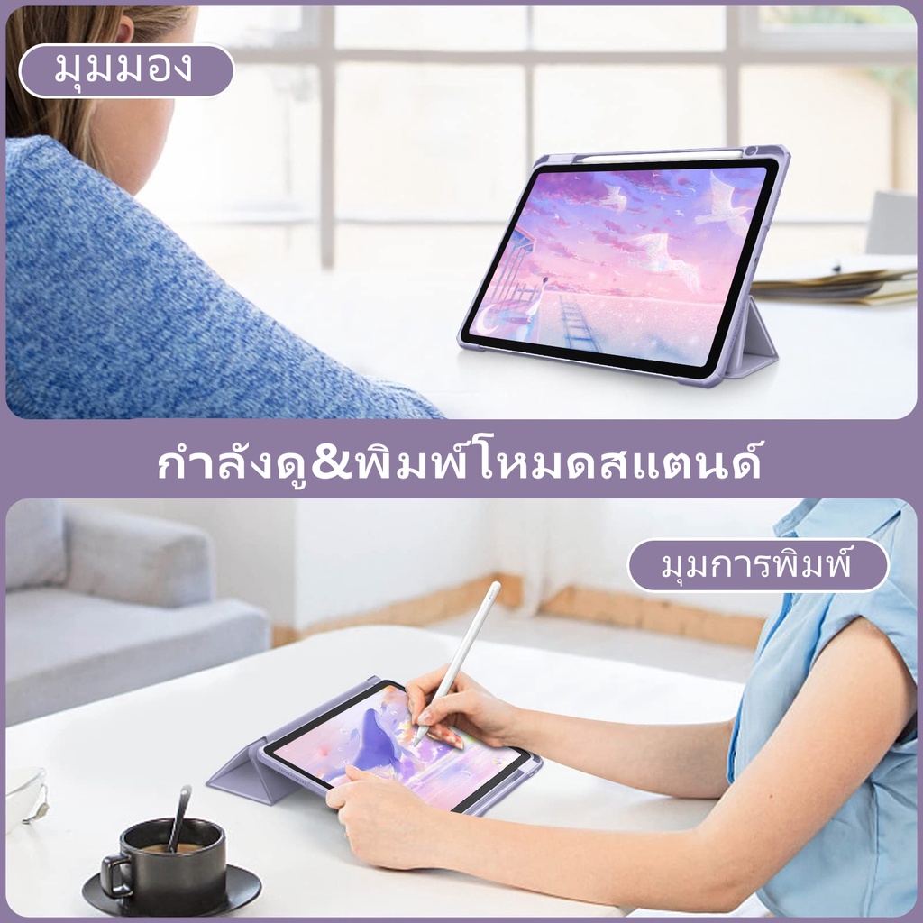 ภาพสินค้าGOOJODOQ เคส lPadแบบฝาพับเคสไอแพด พร้อมช่องเสียบปากกาชาร์จเคส ipad air 5/Air4/10th10.9/Pro11 2018-21/mini6 gen7/8/9/ gen จากร้าน goojodoqthailandshop บน Shopee ภาพที่ 2