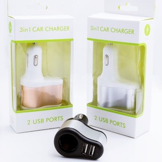 Car Charger 2USB Port 3.1A ช่องเสียบที่ชาร์จในรถยนต์มี USB 2 ช่อง 3.1A