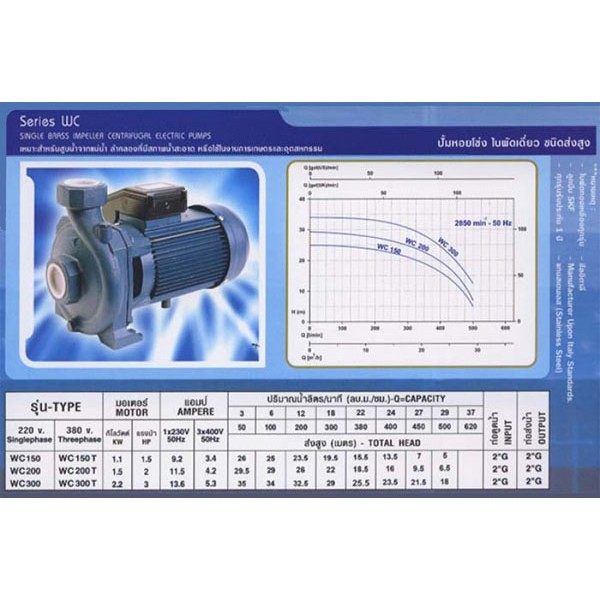 ปั๊มหอยโข่ง-euroflow-รุ่น-wc200-อิตาลี