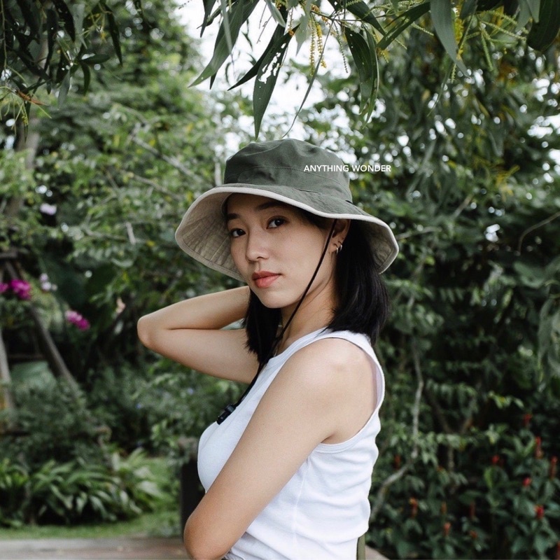 bucket-hat-h03-หมวกเดินป่า-หมวกบัคเก็ตมีสายรัด