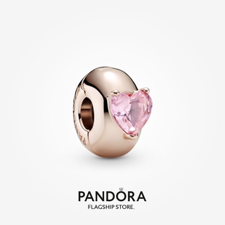 Pandora จี้รูปหัวใจ สีชมพู ของขวัญวันเกิด สําหรับสุภาพสตรี p825