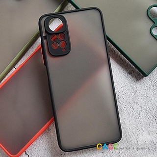 เคส Xiaomi Redmi Note11 | Note 11s ดำขุ่น ขอบสี กันกล้อง คลุมเลนส์ กันตก กันกระแทก ไม่เป็นรอยนิ้วมือ