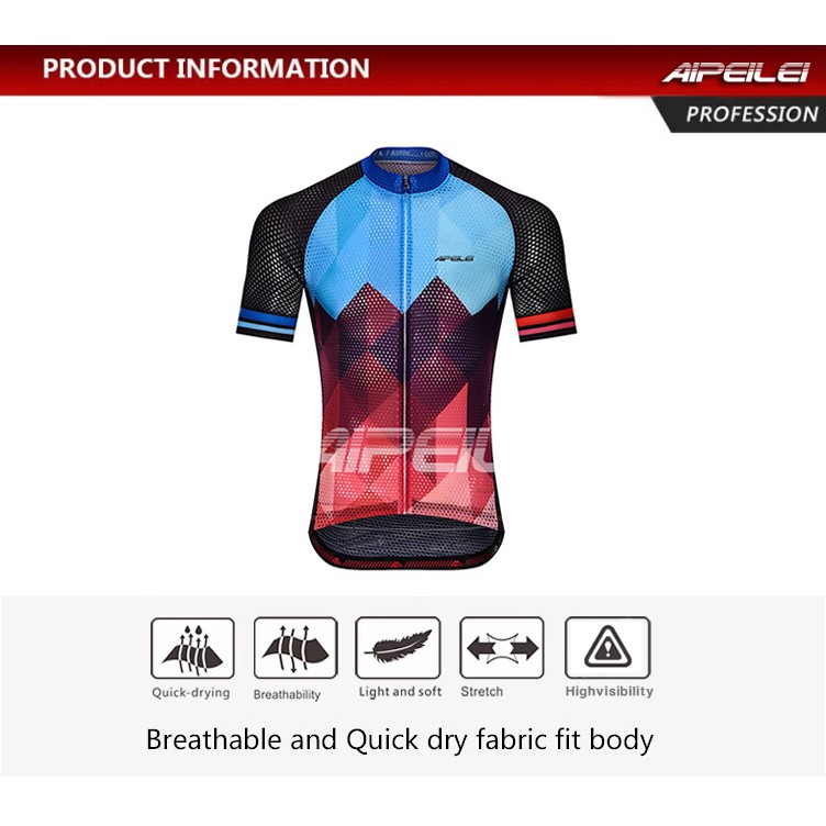 พร้อมส่ง-peilei-เสื้อปั่นจักรยานแขนสั้นสำหรับผู้ชายจักรยาน-mtb-road-bikes-จักรยานเสือภูเขาสวมใส่ฤดูร้อน