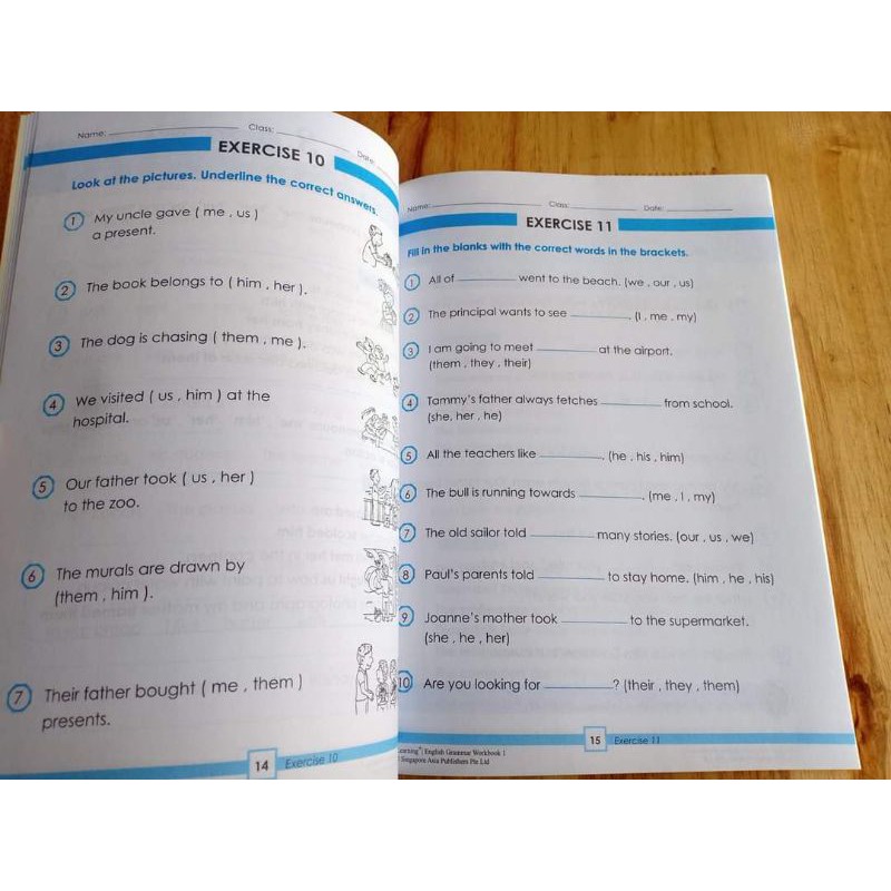 new-หนังสือแบบฝึกหัด-singapore-learning-english-grammar-6-books-set-sapeducation