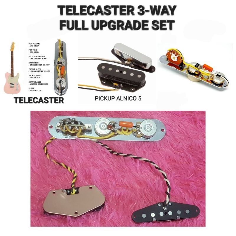 ชุดวงจรกีต้าร์ไฟฟ้า TELECASTER 3-WAY FULL UPGRADE SET (สินค้าใหม่ ...