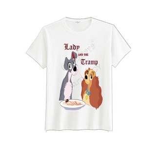 เสื้อยืดลายพิมพ์ lady and the tramp