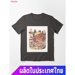 พิซซ่าคิง พิซซ่าอิตาเลี่ยน พิซซ่าชีส  อเมริกัน พิซซ่า Pizza Kong 3 Essential T-Shirt  คอกลม แฟชั่น แขนสั้น แฟชั่น เสื้อย