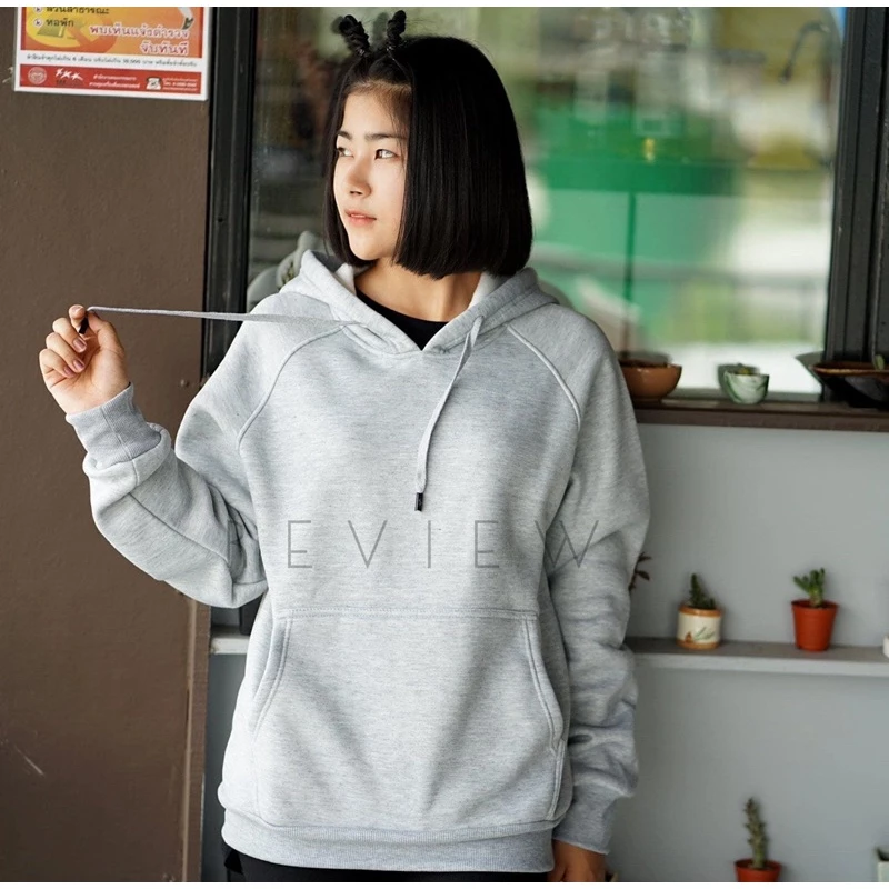เสื้อคลุมกันหนาวแขนยาวมีฮู้ด สีเทา ไซส์ยุโรป เกรดส่งนอก ผ้าหนา ใส่ได้ทั้งชายและหญิง https://wayoza.com
