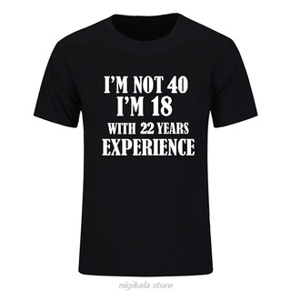 [S-5XL] Bitter COFFEE เสื้อยืดคอกลม แขนสั้น ผ้าฝ้าย พิมพ์ลาย Im NOT 40 Im 18 With 22 Years Experience แฟชั่นฤดูร้อน สํ