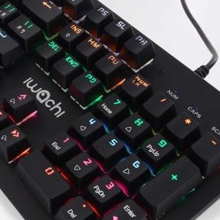 คีย์บอร์ดเกมมิ่ง IWACHI IK 1 Mechanical Keyboard คีย์บอร์ดไร้สาย Hotswap IK 68 Blue switch พร้อมไฟ RGB เมาส์ไร้สาย I3 img 4
