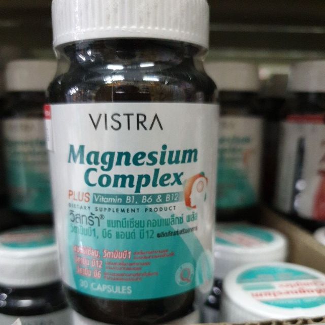 ภาพสินค้าVistra Magnesium Complex Plus 30 เม็ด วิสทร้า แมกนีเซียม จากร้าน wecareshop บน Shopee ภาพที่ 5