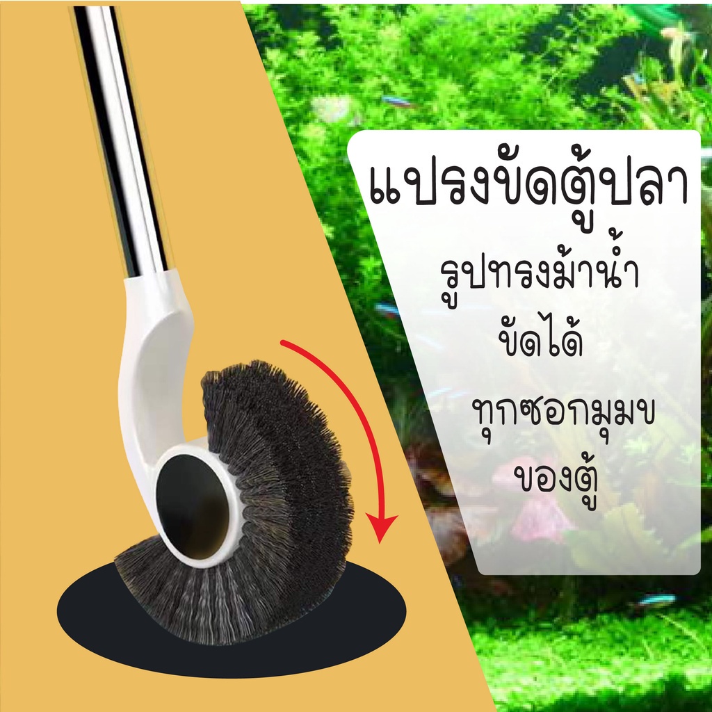 แปรงขัดตู้ปลา-ทรงม้าน้ำ-ไม้ขัดตู้ปลาtb88-ทำความสะอาดตู้ปลา-ขนแปรงไม่ทำให้กระจกเป็นรอยและไม่ทำให้ซิลิโคนยึดตู้รั่ว